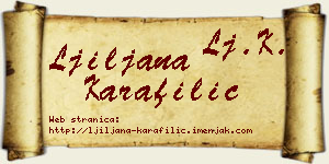 Ljiljana Karafilić vizit kartica